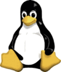 Tux машет рукой